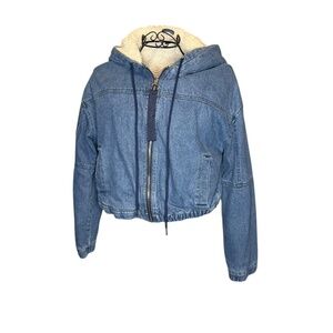 Ashley Vintage Charm Sherpa-Lined Denim Jacket
